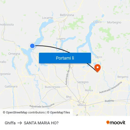 Ghiffa to SANTA MARIA HO? map