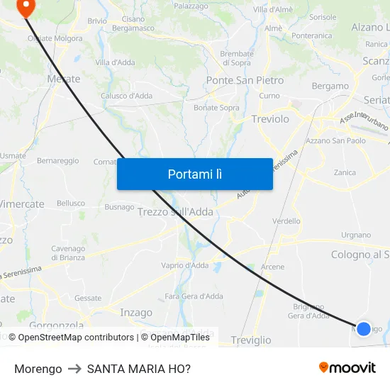 Morengo to SANTA MARIA HO? map