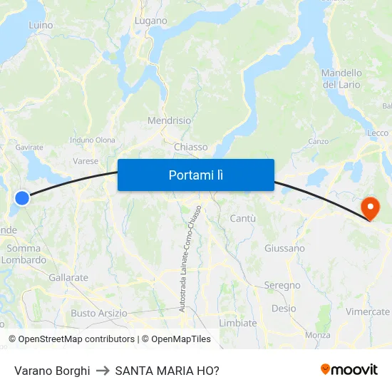 Varano Borghi to SANTA MARIA HO? map