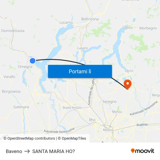 Baveno to SANTA MARIA HO? map