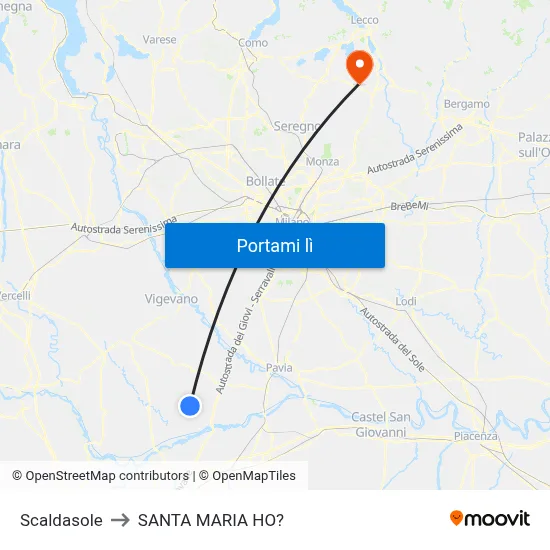 Scaldasole to SANTA MARIA HO? map