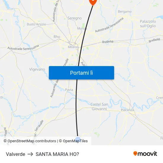 Valverde to SANTA MARIA HO? map