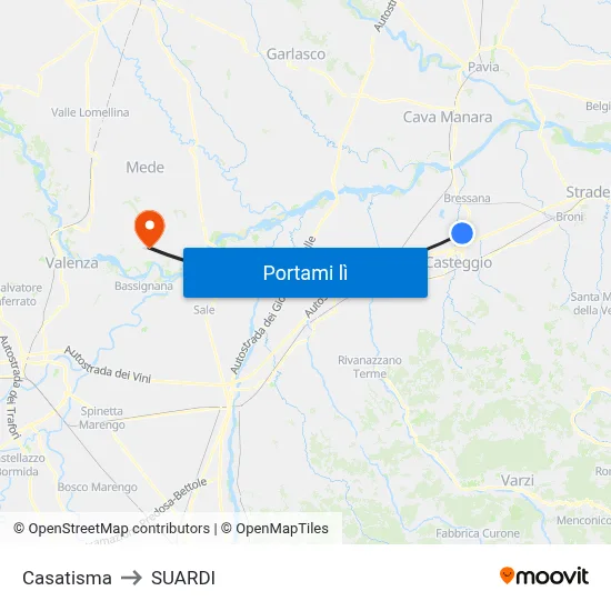 Casatisma to SUARDI map