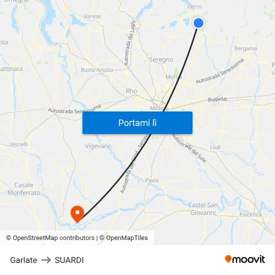 Garlate to SUARDI map