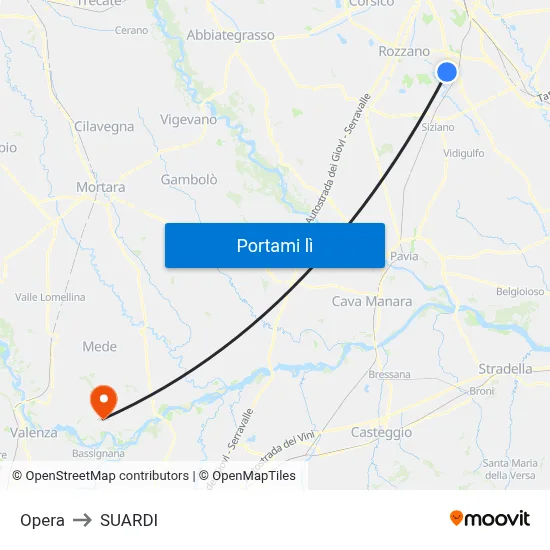 Opera to SUARDI map