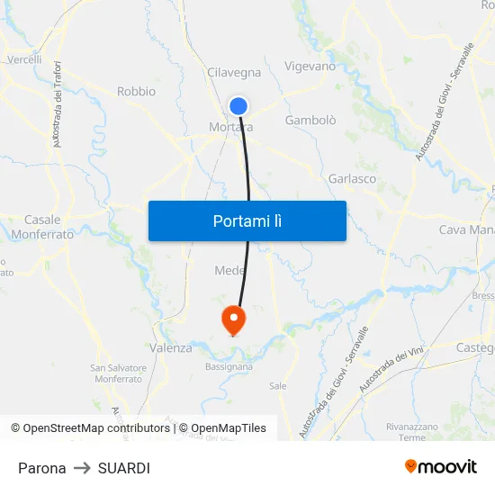 Parona to SUARDI map