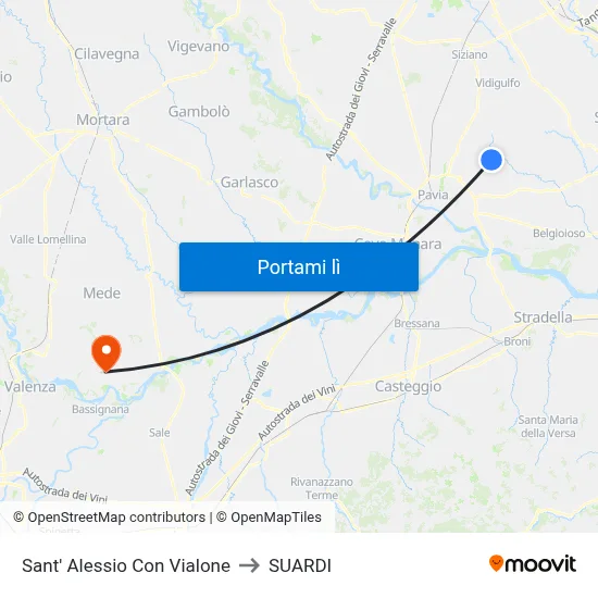 Sant' Alessio Con Vialone to SUARDI map