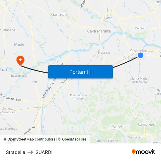 Stradella to SUARDI map