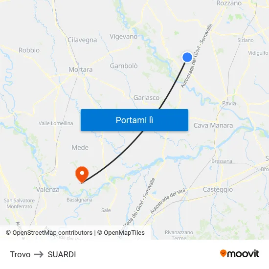 Trovo to SUARDI map