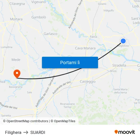 Filighera to SUARDI map