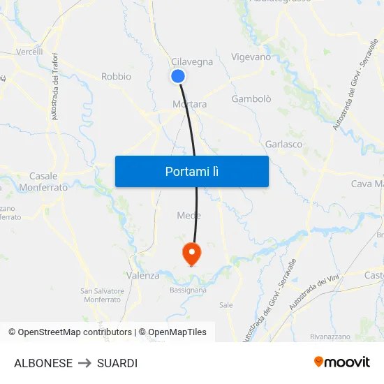 ALBONESE to SUARDI map
