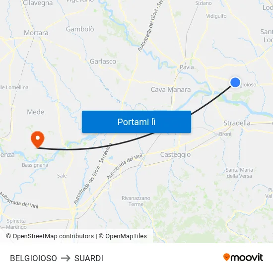 BELGIOIOSO to SUARDI map