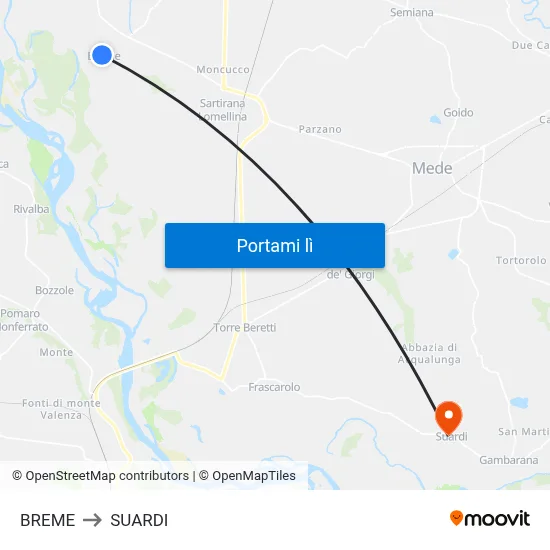 BREME to SUARDI map