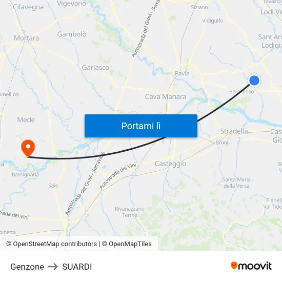 Genzone to SUARDI map