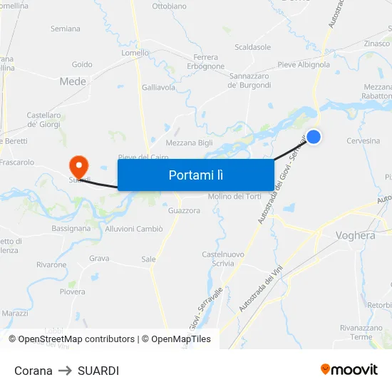 Corana to SUARDI map