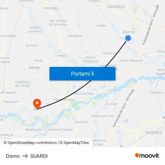 Dorno to SUARDI map