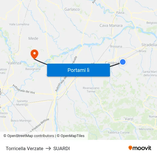 Torricella Verzate to SUARDI map
