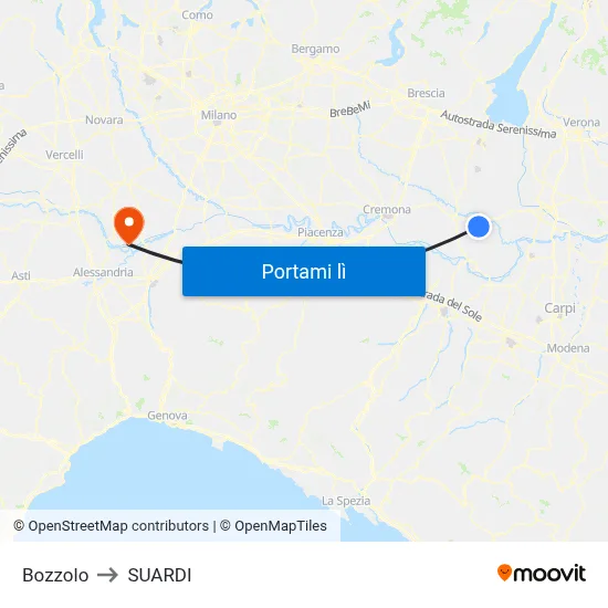 Bozzolo to SUARDI map