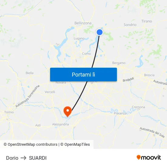 Dorio to SUARDI map