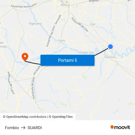Fombio to SUARDI map