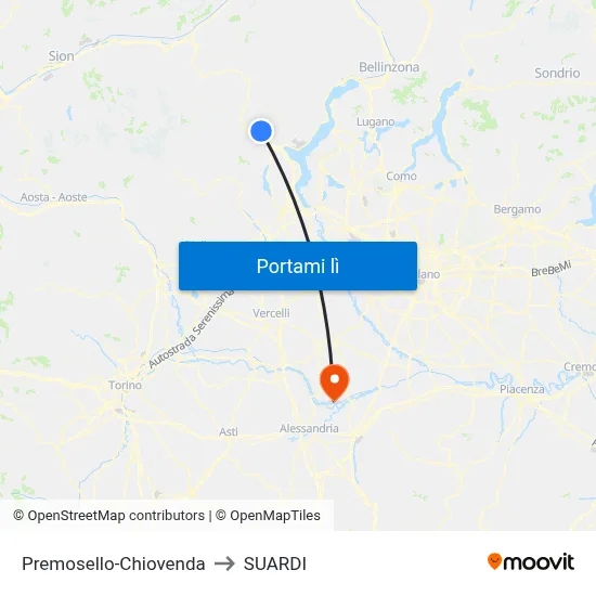 Premosello-Chiovenda to SUARDI map