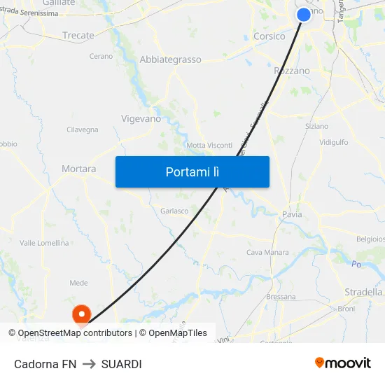 Cadorna FN to SUARDI map