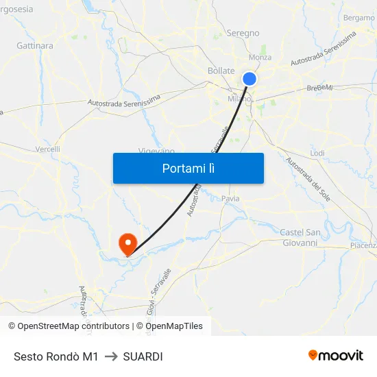 Sesto Rondò M1 to SUARDI map