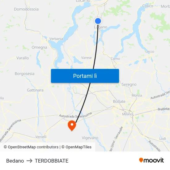 Bedano to TERDOBBIATE map