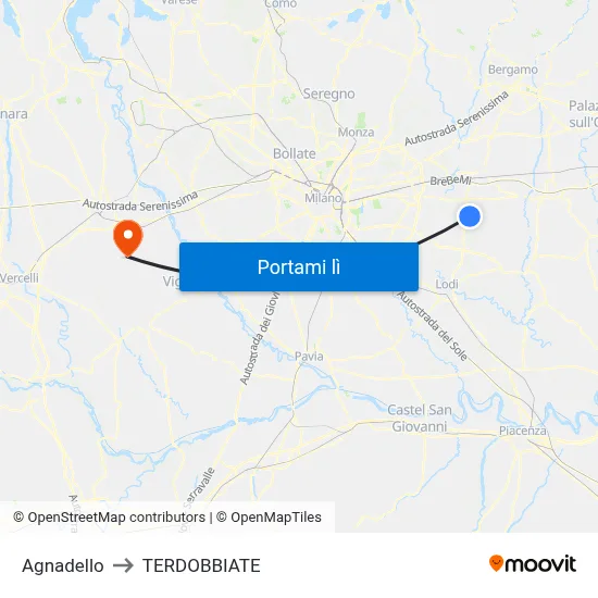 Agnadello to TERDOBBIATE map
