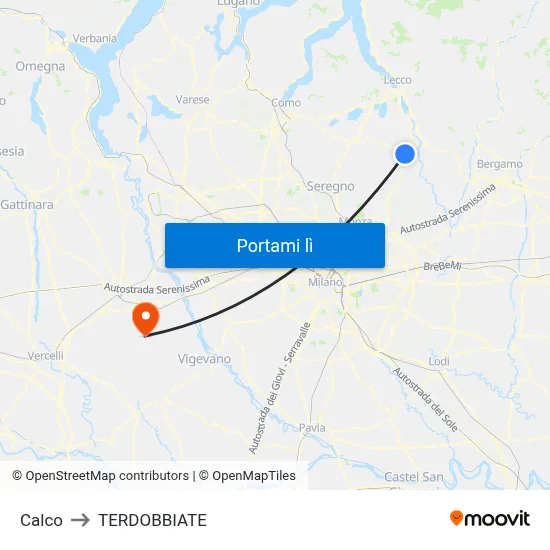 Calco to TERDOBBIATE map
