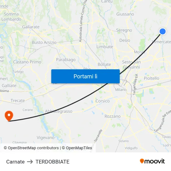 Carnate to TERDOBBIATE map