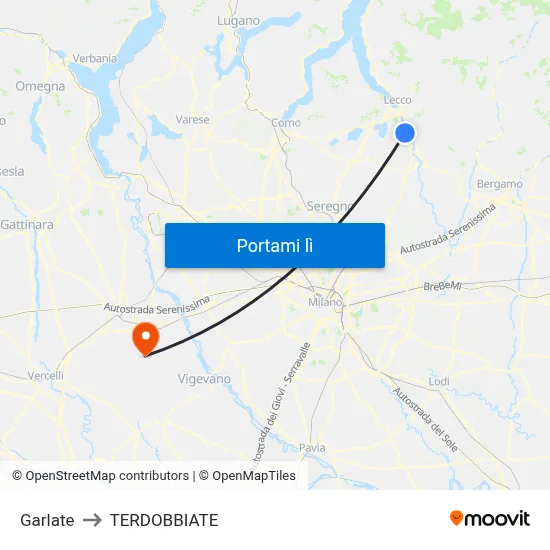 Garlate to TERDOBBIATE map