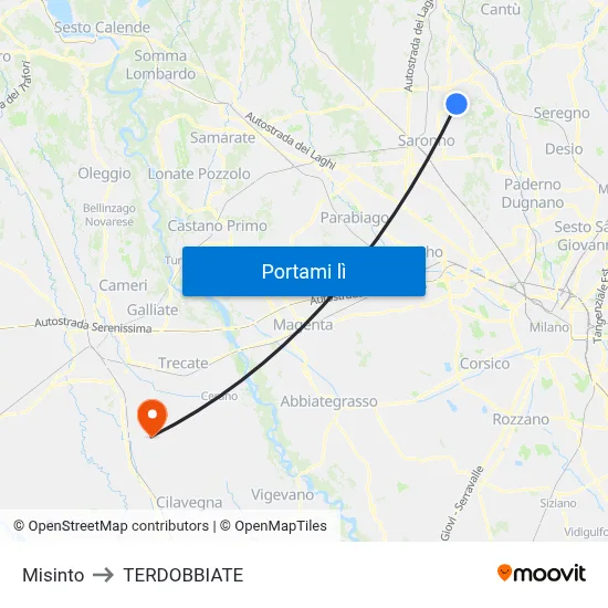 Misinto to TERDOBBIATE map