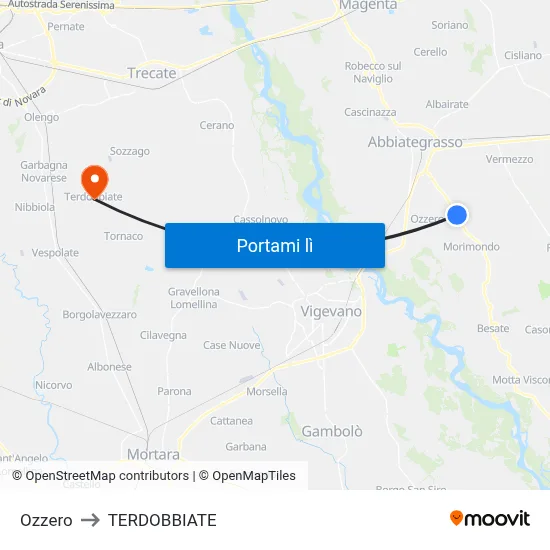 Ozzero to TERDOBBIATE map