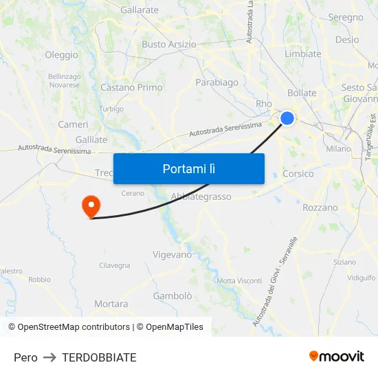 Pero to TERDOBBIATE map