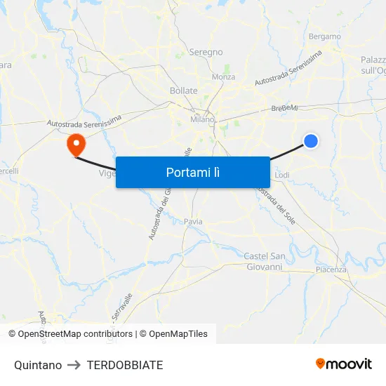 Quintano to TERDOBBIATE map