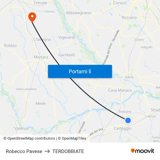 Robecco Pavese to TERDOBBIATE map
