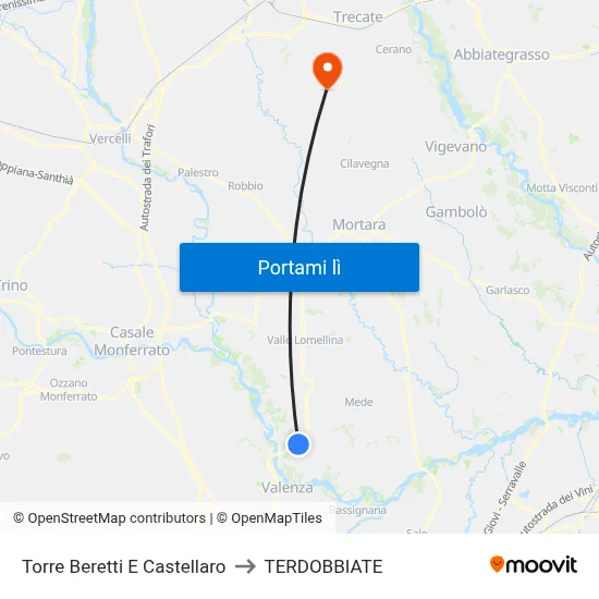 Torre Beretti E Castellaro to TERDOBBIATE map