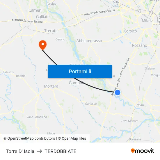 Torre D' Isola to TERDOBBIATE map