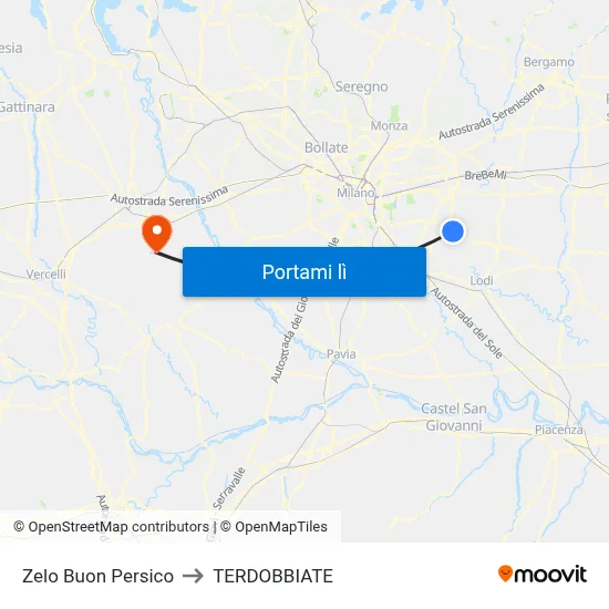 Zelo Buon Persico to TERDOBBIATE map