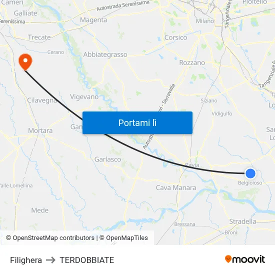 Filighera to TERDOBBIATE map