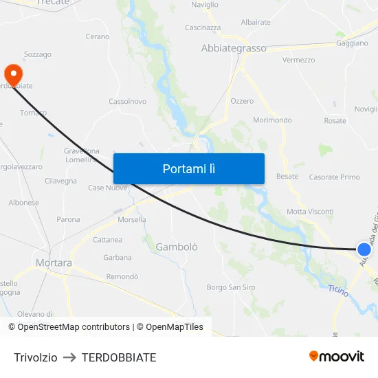 Trivolzio to TERDOBBIATE map