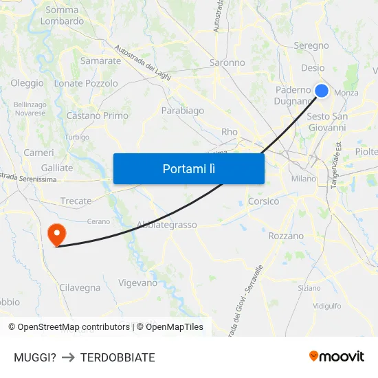 MUGGI? to TERDOBBIATE map