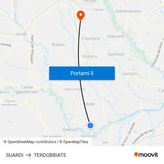 SUARDI to TERDOBBIATE map