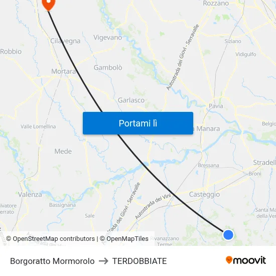 Borgoratto Mormorolo to TERDOBBIATE map