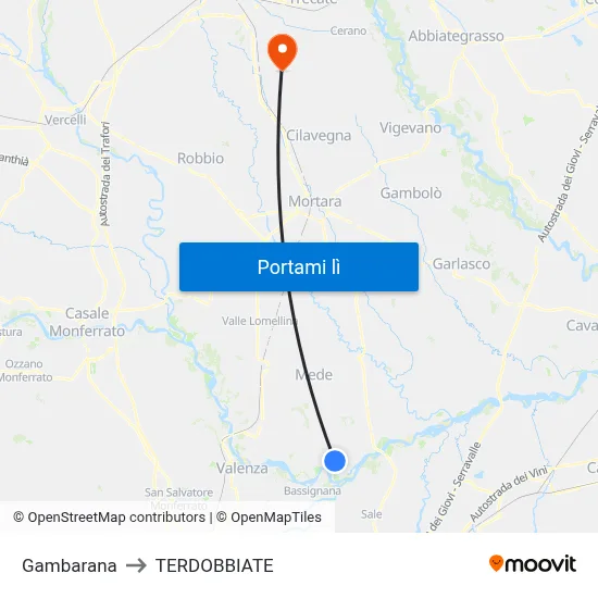 Gambarana to TERDOBBIATE map
