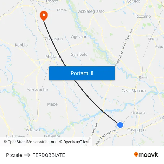 Pizzale to TERDOBBIATE map