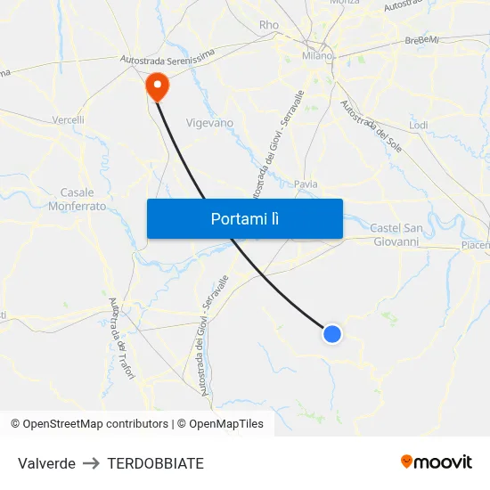 Valverde to TERDOBBIATE map