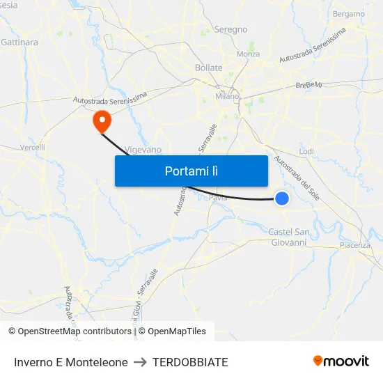 Inverno E Monteleone to TERDOBBIATE map