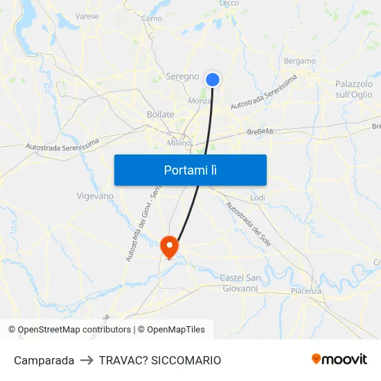 Camparada to TRAVAC? SICCOMARIO map